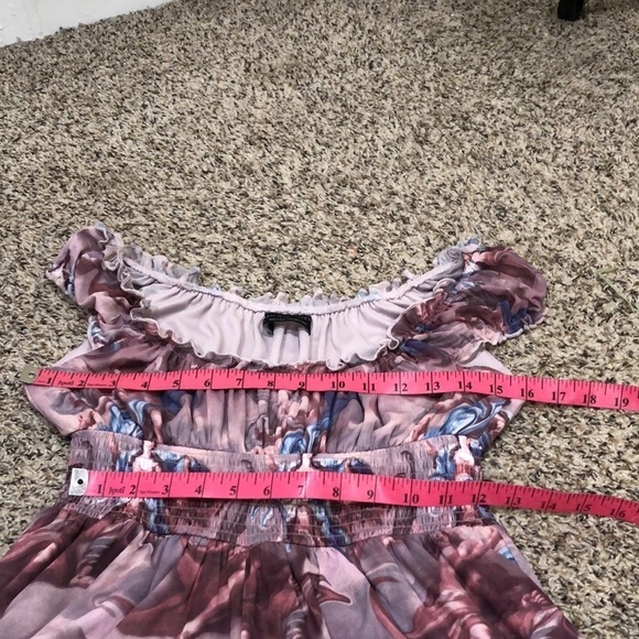 Urban Outfitters Romper Size Small Pastel Purple Renaissance Angel Print - Picture 9 of 11